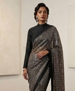 Georgette All-Over Sequined Saree with Banglori Satin Blouse